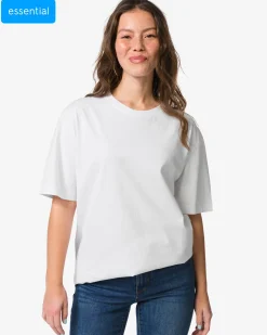 dames T-shirt Do relaxed fit wit