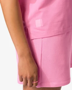 dames T-shirt boxy fit roze