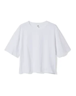 dames T-shirt boxy fit wit