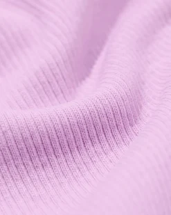 dames T-shirt Clara regular fit rib lila