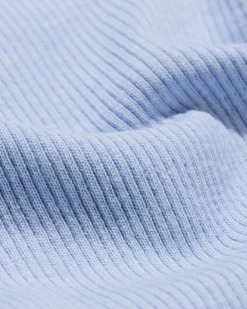 dames T-shirt Clara regular fit rib blauw