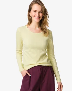 dames T-shirt Colette ajour geel