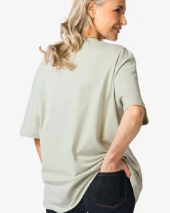 dames T-shirt Do oversized fit lichtgroen