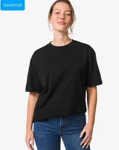 dames T-shirt Do relaxed fit zwart