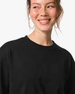 dames T-shirt Do relaxed fit zwart