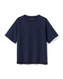 dames T-shirt Elly relaxed fit jersey donkerblauw