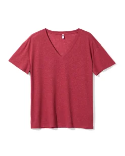 dames T-shirt Evie rood