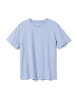 dames T-shirt Larissa regular fit lichtblauw