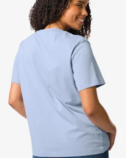 dames T-shirt Larissa regular fit lichtblauw