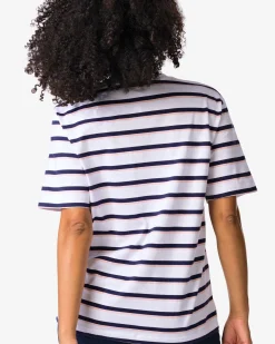 dames T-shirt Larissa regular fit lichtblauw