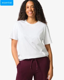 dames T-shirt Larissa regular fit wit
