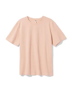 dames T-shirt Larissa regular fit lichtroze