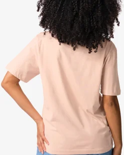 dames T-shirt Larissa regular fit lichtroze
