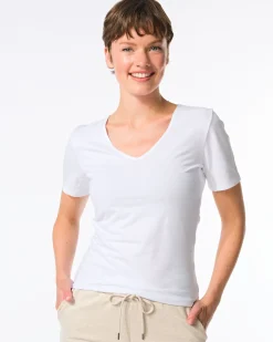 dames T-shirt perfect comfort katoen wit