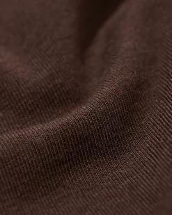 dames T-shirt slim fit o-hals bruin