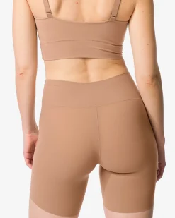 damesbiker smoothing hoge taille lichtbruin