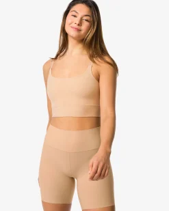 damesbiker smoothing hoge taille beige