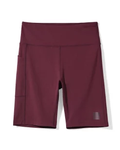 damesbikershort kort bordeauxrood