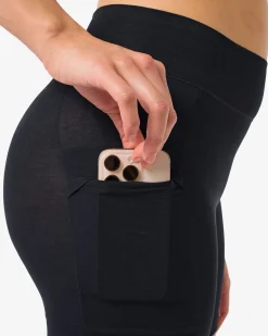 damesbikershort real lasting cotton zwart