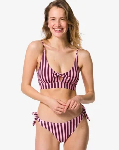 damesbikinibroekje Eva strepen roze