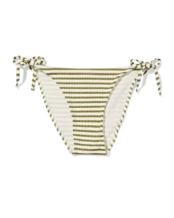 damesbikinibroekje Jacky rib strepen middengroen
