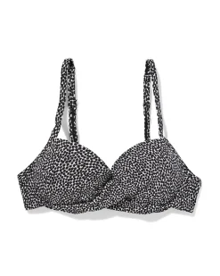 damesbikinitop Iris push-up zwart/wit