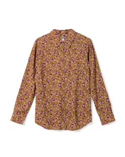 damesblouse Bobbie bloemen khaki