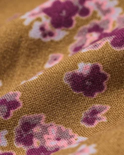 damesblouse Bobbie bloemen khaki