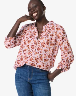damesblouse Bobbie bloemen lila