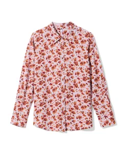 damesblouse Bobbie bloemen lila