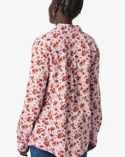 damesblouse Bobbie bloemen lila