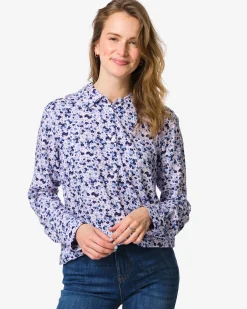 damesblouse Bobbie bloemen wit