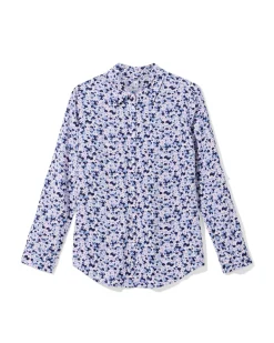damesblouse Bobbie bloemen wit