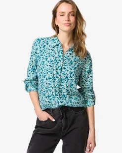 damesblouse Bobbie bloemen beige