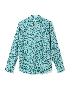 damesblouse Bobbie bloemen beige