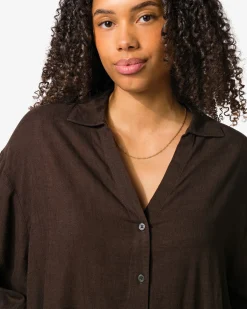damesblouse Dawn donkerbruin