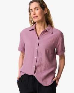 damesblouse Kai mousseline paars