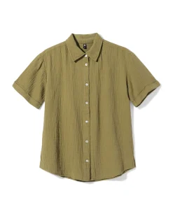 damesblouse Kai mousseline groen