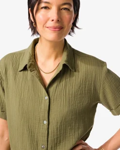 damesblouse Kai mousseline groen