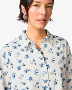 damesblouse Sally seersucker bloemen multi