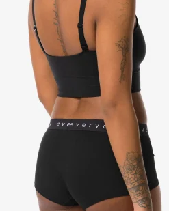 damesboxer katoen everyday tailleband zwart