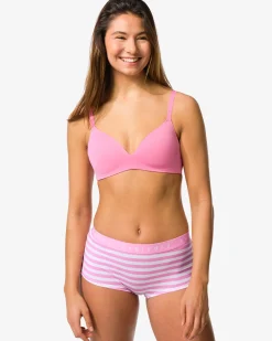 damesboxer katoen everyday tailleband strepen roze