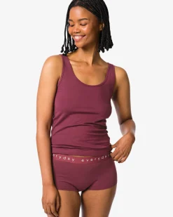 damesboxer katoen everyday tailleband bordeauxrood