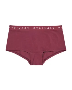 damesboxer katoen everyday tailleband bordeauxrood