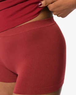 damesboxer naadloos micro donkerrood
