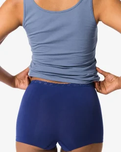 damesboxer naadloos micro met kant donkerblauw