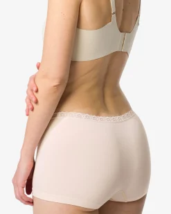damesboxer naadloos micro met kant naturel