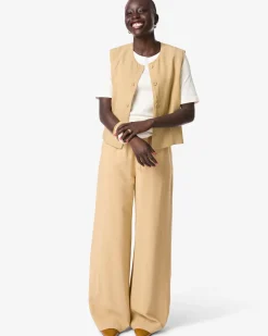 damesbroek Sarie wide leg zand