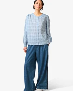 damesbroek Suzy wijd denim middenblauw