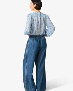 damesbroek Suzy wijd denim middenblauw